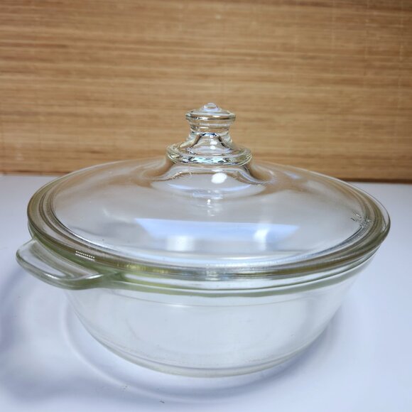 Vintage Pyrex Dish Clear Casserole & Lid 4 C 023 623 Bottom 623 Lid Early Pyrex - Picture 4 of 10